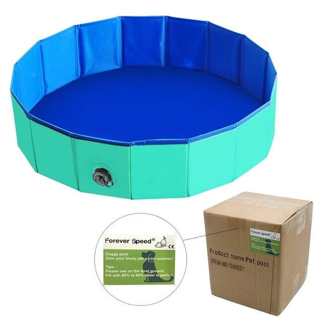 Dog Pool Foldable Pet Swimming Pool Pet Cat Bath Tub Bathtub Pet Collapsible Bathing Pools for Medium Large Dogs
